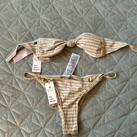 NWT Billabong meet your matcha THREE piece bikini - Picture 2 of 15